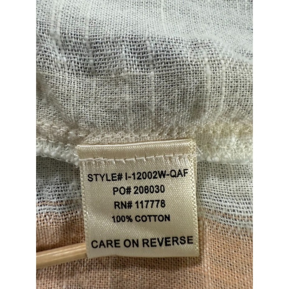 Love‎ Stitch Blouse Women Medium Large Multicolor Striped Crew Neck Lightweight - Picture 13 of 15